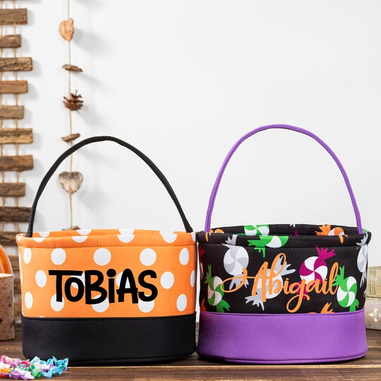 Personalized Halloween Bucket, Trick or Treat Bags/Buckets