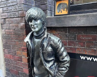 John Lennon Unique Beatles original artwork. Hand sculptured original 60s vinyl. Framed and ready to hang.