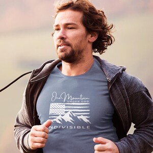One Mountain, Under God, Indivisible - Unisex Jersey Tshirt | Patriotic Tee