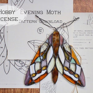Stained Glass Pattern Hobby License: Evening Moth PDF