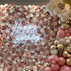 Alles Gute zum Geburtstag Leuchtreklame Benutzerdefinierte Leuchtreklame Geburtstagsfeier Dekor Geburtstag Led Neonlicht Hauszimmer Wanddekor Personalisierte Geburtstagsgeschenke