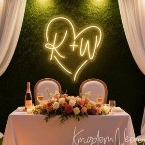 Custom Letter Neon Sign Custom Initials Neon Sign Custom Wedding Neon Sign Wedding Minimalist Sign Wall Decor Wedding Backdrop Wedding Gifts