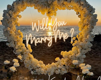 Insegna al neon "Mi vuoi sposare?", decorazioni personalizzate per fidanzamento, decorazioni murali per matrimoni, regalo per lei