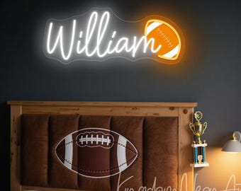 Custom Rugby Name Neon Sign Bedroom Wall Decor Sport Gifts For Birthday