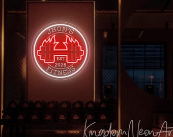 Custom Home Gym Neon Sign Name Led Light Gym Decor Home Fitness Wall Decor