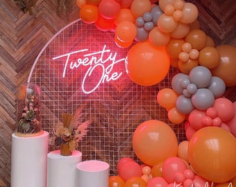 Insegna al neon Twenty One, decorazione per festa di 21° compleanno, regalo personalizzato