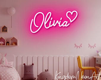Custom Name Neon Sign,Letter Led Light,Bedroom Wall Decor, Personalized Gift For Girl