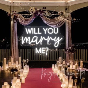 Will You Marry Me Neon Sign Custom Neon Sign Engagement Neon Sign Wedding Led Light Engagement Party Decor Wedding Wall Decor Gift For Her