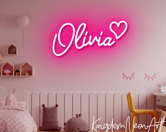 Custom Name Neon Sign,Name Neon Sign,Custom Name Led Neon Light Up Sign,Nursery Dorm Wall Decor,Personalized Gift For Kids,Bedroom Decor
