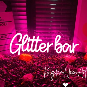 Letrero de neón de barra brillante Letrero de neón personalizado Barra de luz LED Decoración de pared para habitación de casa Club Taberna Decoración de bar de cócteles Letrero de apertura de bar Decoración de arte de neón