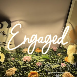 Engaged Neon Sign Wedding Neon Sign Custom Neon Sign Led Light Engagement Decor Proposal Party Wall Decor Wedding Backdrop Gift for Wedding