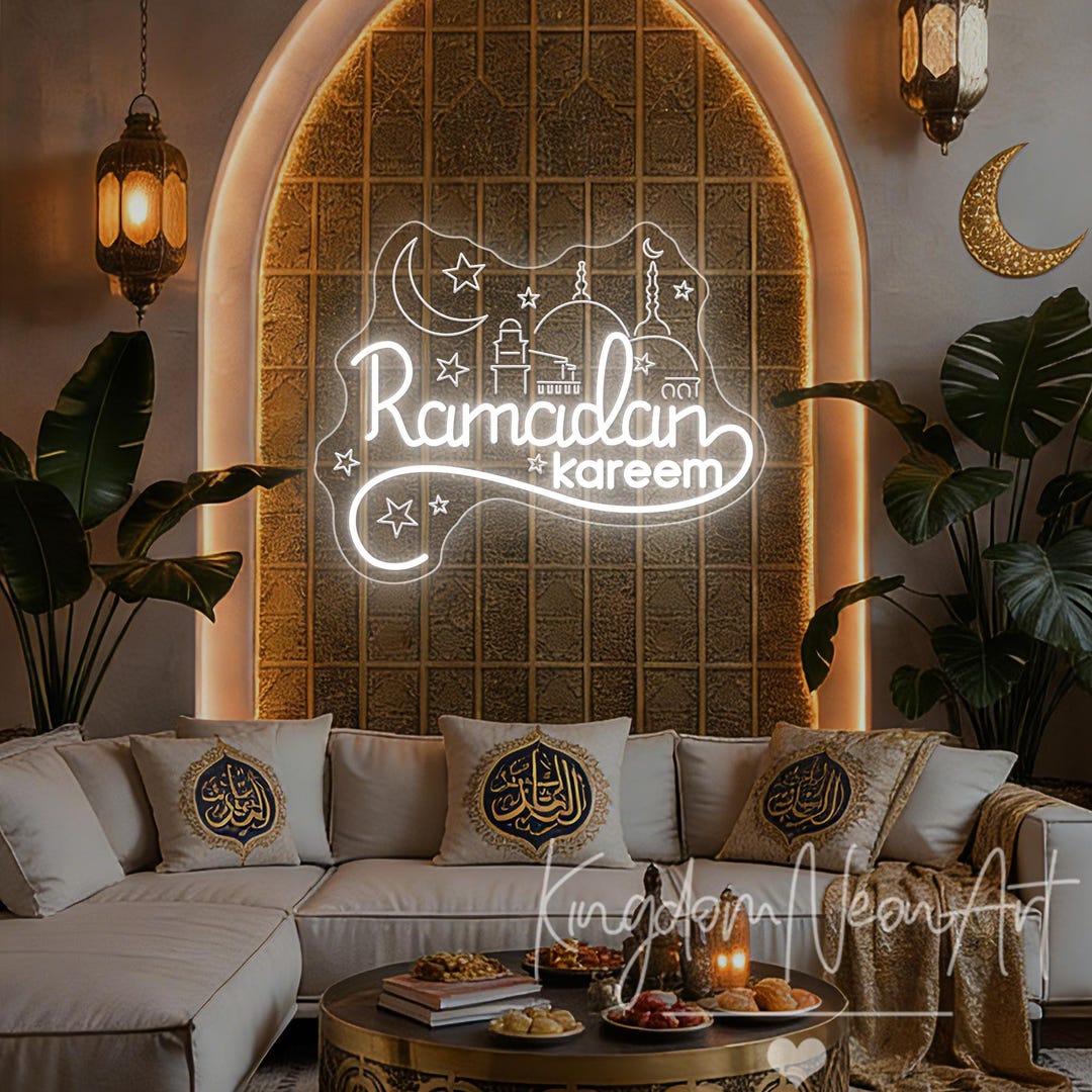 Ramadan Kareem Neon Sign Custom Eid Mubarak Led Neon Light Ramadan Gift ...