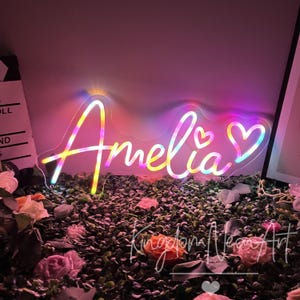 Custom Name Neon Sign Custom Colorful Name Neon Light Name Led Neon Light Bedroom Home Wall Decor Colorful Neon Sign Name Personalized Gifts