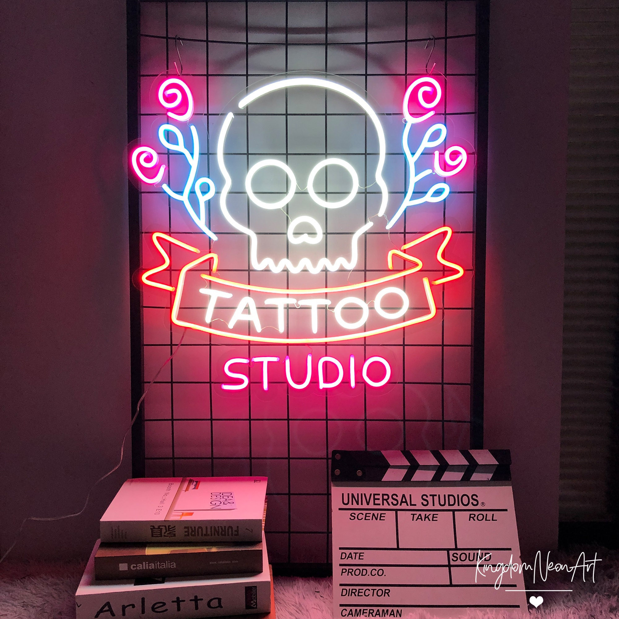 WODORO Custom Tattoo Studio Metal Tin Sign Wall Art Plaque, Ink Parlor  Tattoo Shop Tattoo Parlor Decor, Personalized Gifts for Tattoo Artists