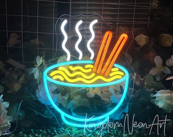 ラーメンボウルネオンサインカスタムネオンサイン日本麺レストランキッチン壁装飾日本料理ラーメンショップ装飾ウェルカムサインネオンアート