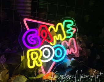 Game Room Neon Sign, Custom Gamer LED Light, Bedroom Decor