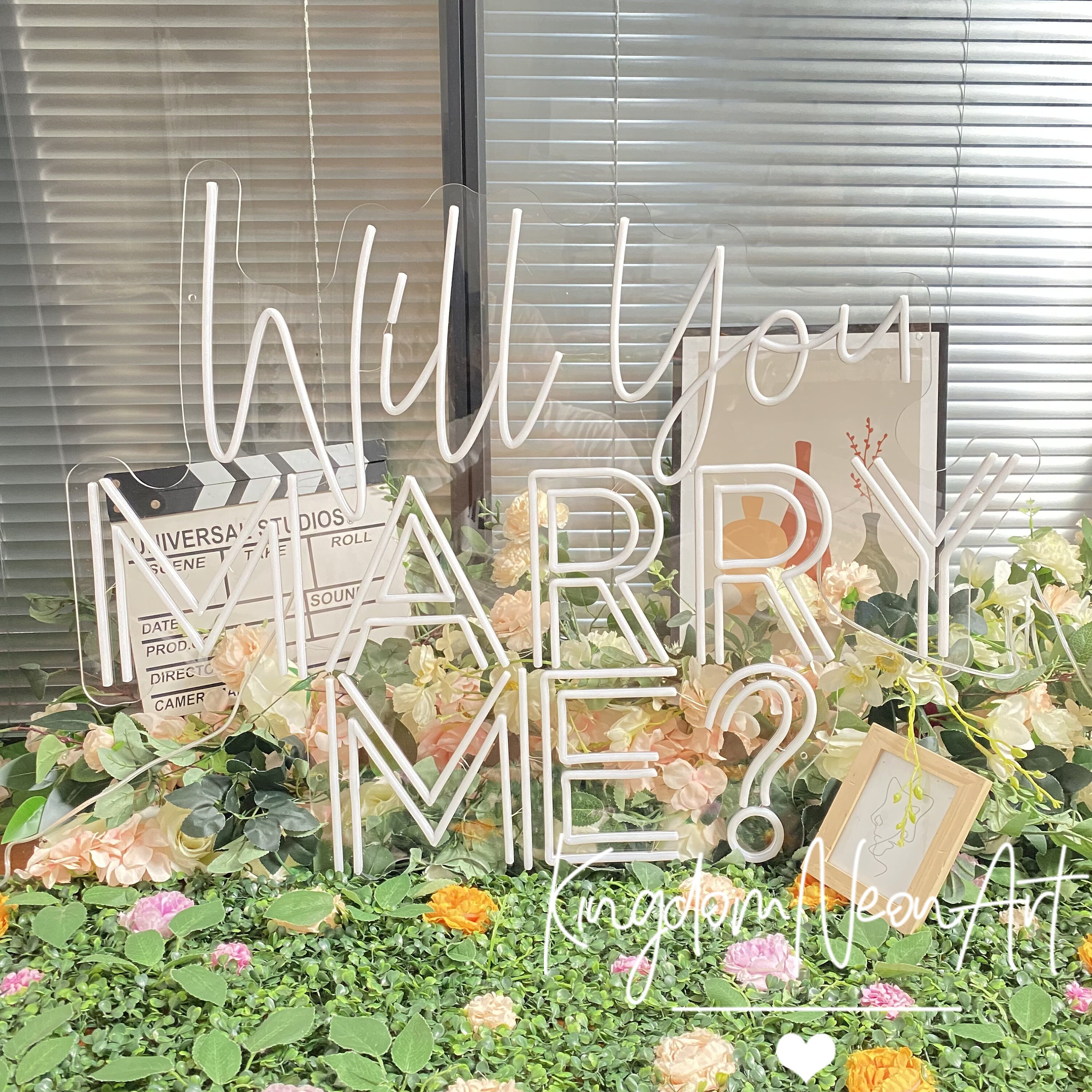 Will You Marry Me LED Neon Sign – Romantic Proposal Wall Art Decor With Dimmer, 22x17 Inch Acrylic Light For Weddings, Engagements, And Parties