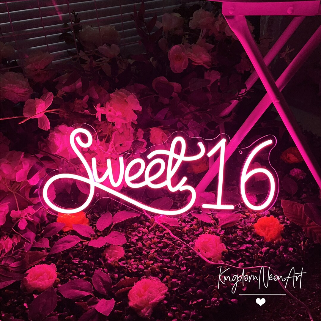 Sweet 16 Neon Signled Neon Light Signs for Sixteen - Etsy