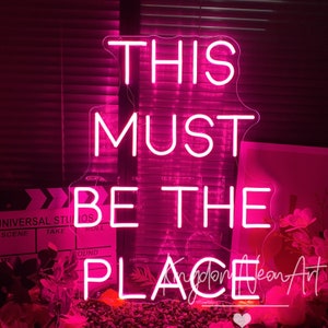This Must Be The Place Neon Sign Custom Neon Sign Bar Neon Sign Bar Club Salon Decor Led Light Home Pub Party Wall Decor Store Bar Signage