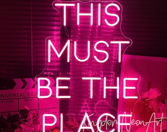 Dit moet de plek zijn neonreclame, custom bar club salon decor led licht feest muur decor