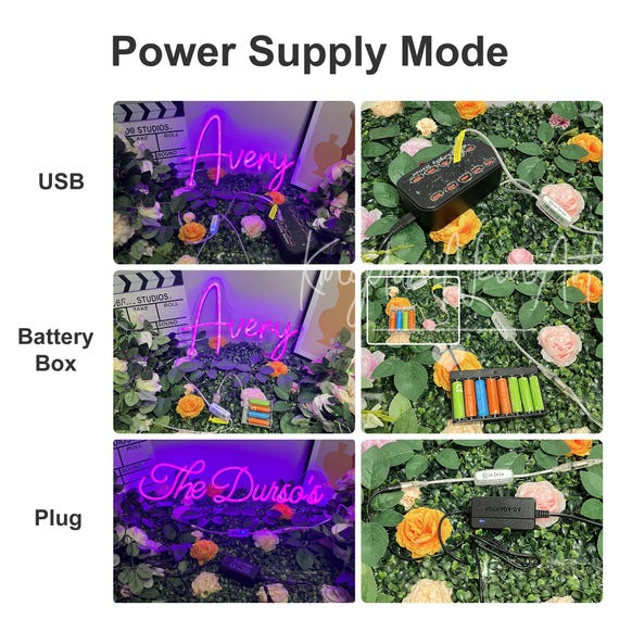 Luci al Neon, Insegne al Neon a LED Luce Notturna Ciao Luci al Neon Funzionamento USB a Batteria (Blu