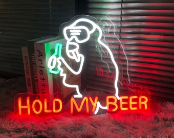 Hold My Beer Neon Sign Custom Beer Neon Sign Bar Neon Sign Pub Club Music Bar Decor LED Light Bar Wall Decor Opening Bar Sign Neon Art