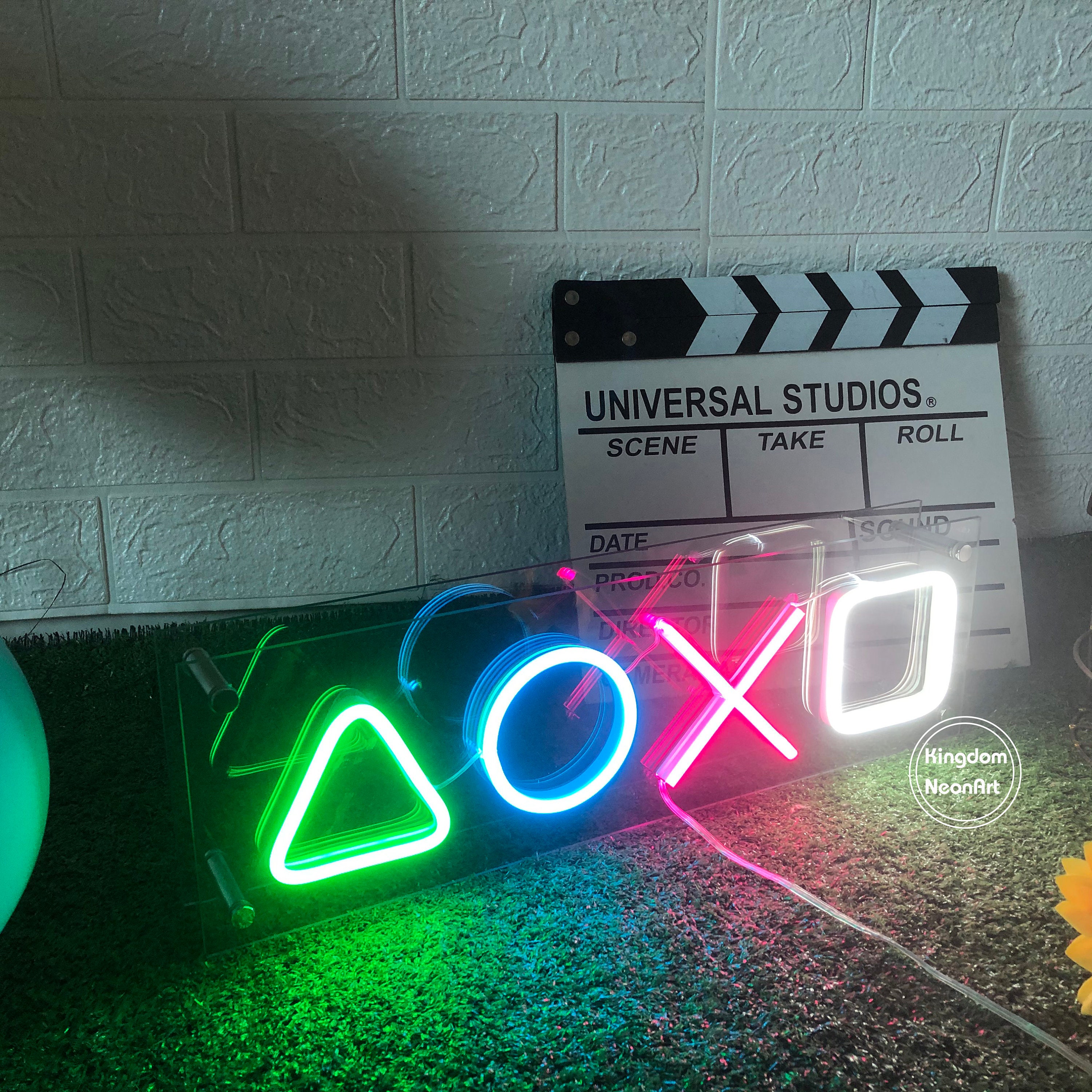 Gamer Game Room Decor Neon Sign Gamepad Button LED Neon Signs Etsy