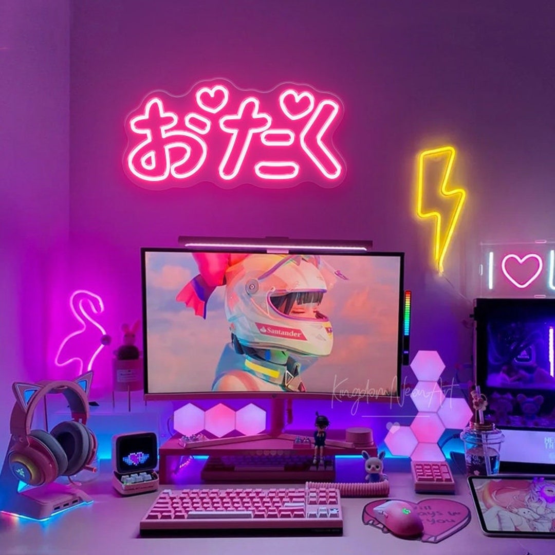 Otaku おたく Japanese Neon Sign Home Room Decor Game Room - Etsy