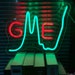 GME Gamestop Neon Sign Light Gift For friends Securities Finance Stock Logo Custom Neon Sign Office Decoration Gaming Party Wall Decor