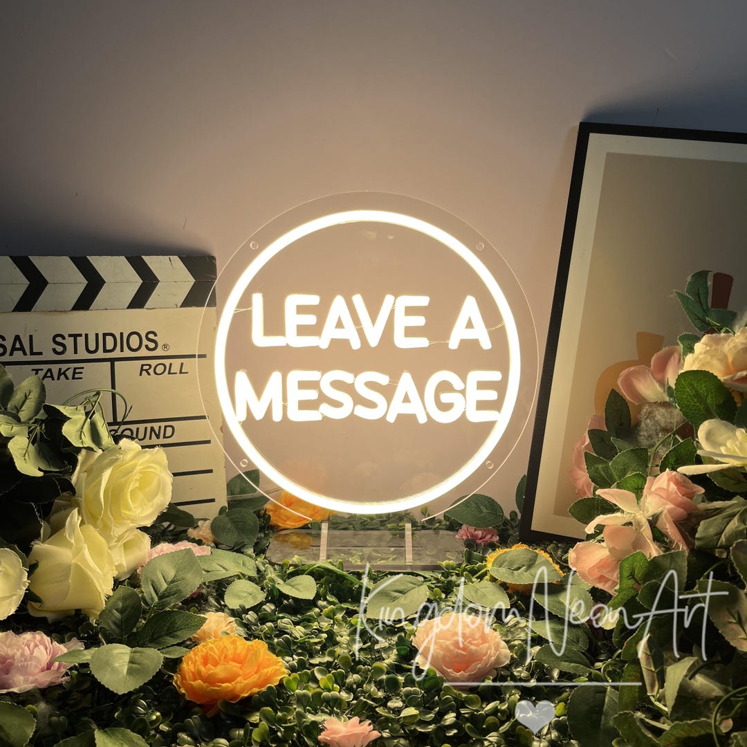 Custom "leave a Message" Neon Sign: Wedding Decor, Personalized LED - Etsy