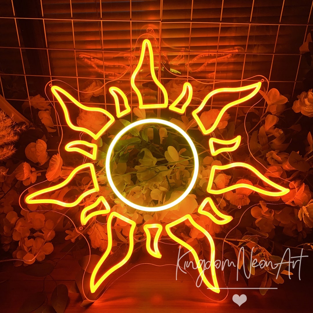 Sun Neon Signsunset Walldecor Wall Hangingcustom Neon Signbeach House