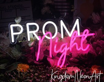 Prom Night Neon Sign Custom Neon Sign 2024 Grad Dance Prom Party Decor Graduation Wall Decor Class of 2024 Personalized Gift for Friends