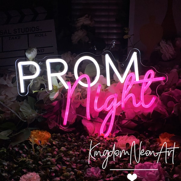 Prom Night Neon Sign Custom Neon Sign 2024 Grad Dance Prom Party Decor Graduation Wall Decor Class of 2024 Personalized Gift for Friends