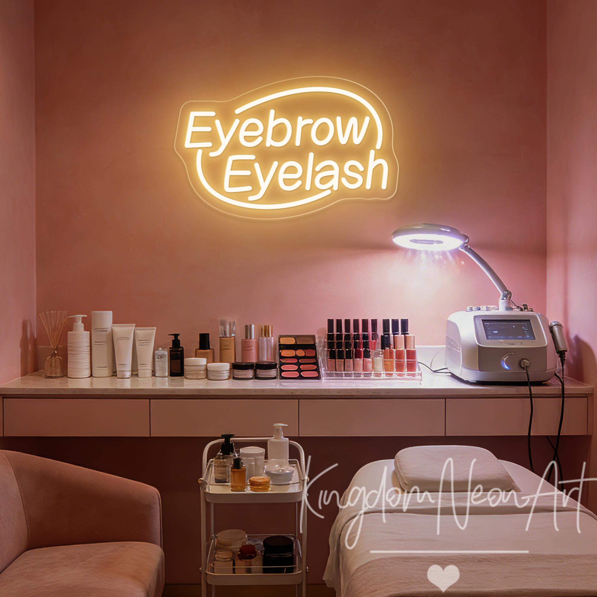 Led Neon Lashes Sign Eyebrow and Eyelash Neon Sign Custom Beauty Salon Led Light Lashes ...