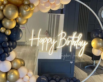 Happy Birthday Neon Sign, Custom Neon Sign Custom Letter Sign,Birthday Neon Sign,Party Sign,Baby Shower Wall Decor,Event Party Decor