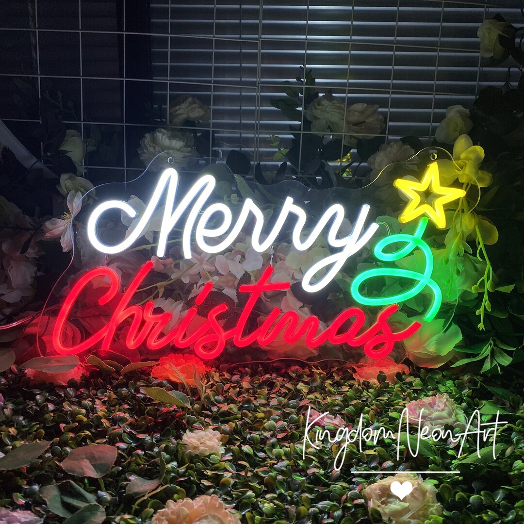 Merry Christmas Neon Sign Christmas Ornaments Neon Lightchristmas