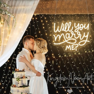 Will You Marry Me Neon Sign Custom Neon Sign Wedding Led Light Wedding Party Decor Wedding Backdrop Wall Decor Engaged Gift For Her Neon Art