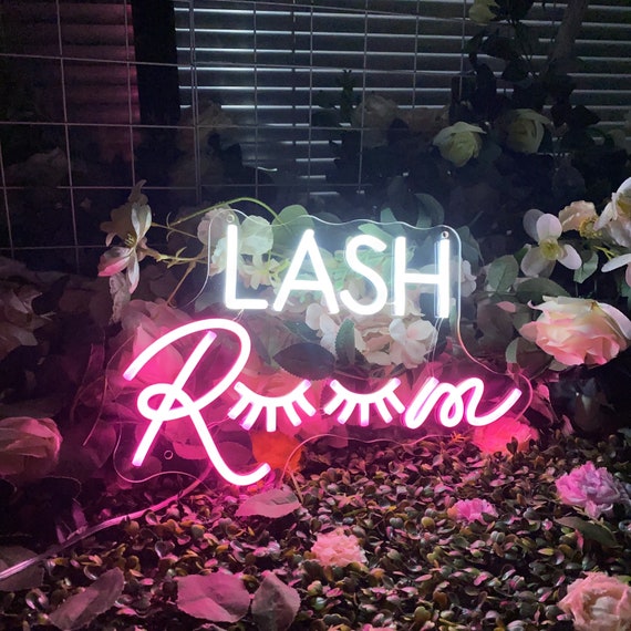 Eyelash Romantic Led Neon Sign, Eyelash Room Decoration Eyelash