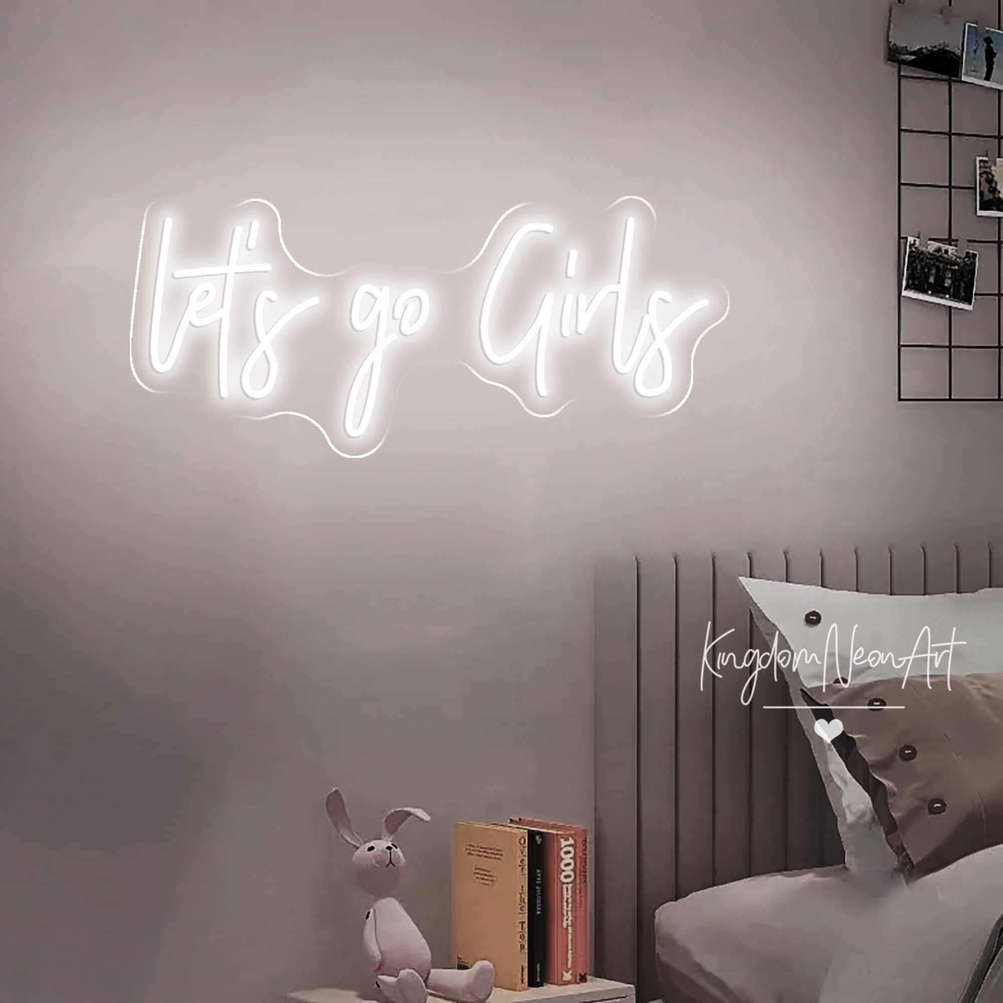 USB Neon Light Sign, Lets Go Girl Sign For Personalized Wall Decor Bedroom Birthday Wedding Party Corporate Gift For Girl Women White - View #10