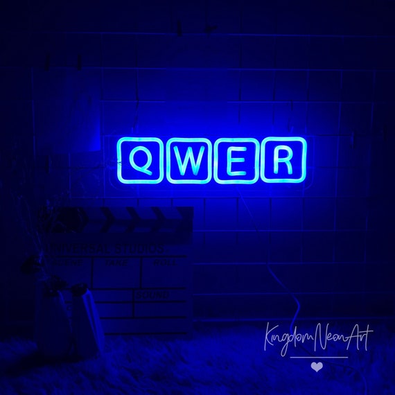 Gamer Game Room Decor Neon Sign Keyboard Button LED Neon Signs