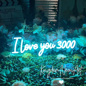 Kocham Cię 3000 Neon Sign Ślub Neon Sign Led Light Niestandardowy Neon Sign Sypialnia Domowa Sztuka Ścienna Dekoracja Weselna Dekoracja Imprezy Spersonalizowane Prezenty