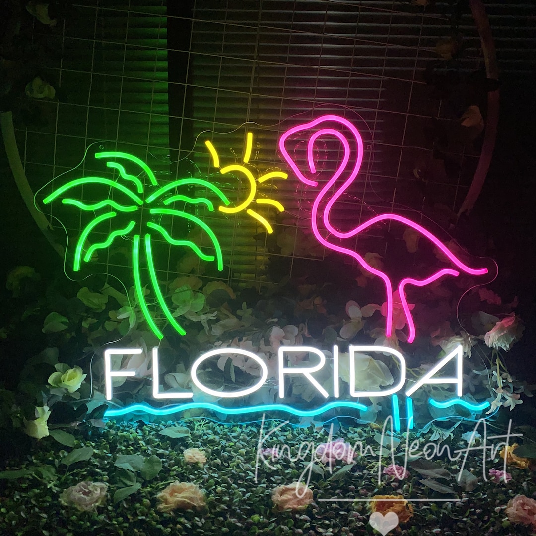 Florida Neon Sign Custom Bar Neon Sign Pub Beer Signage Neon Sign