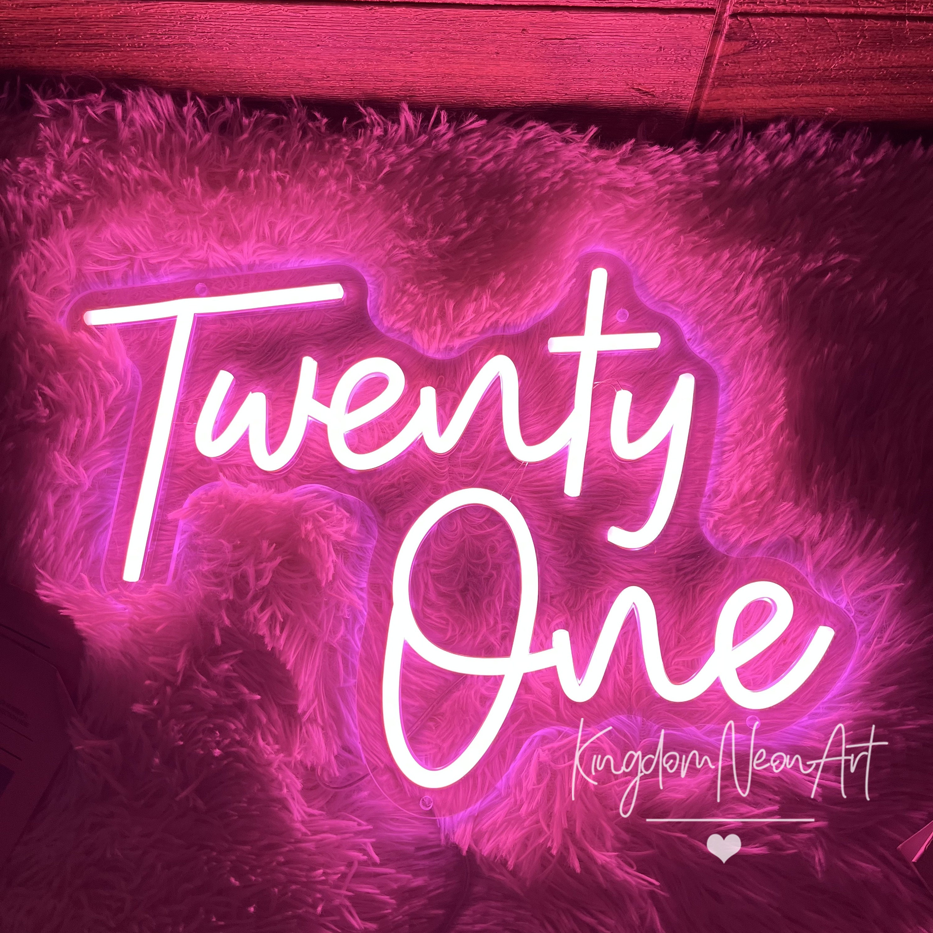 Twenty One Neon Sign, Custom 21st Birthday LED Light Party Decor Gift ...