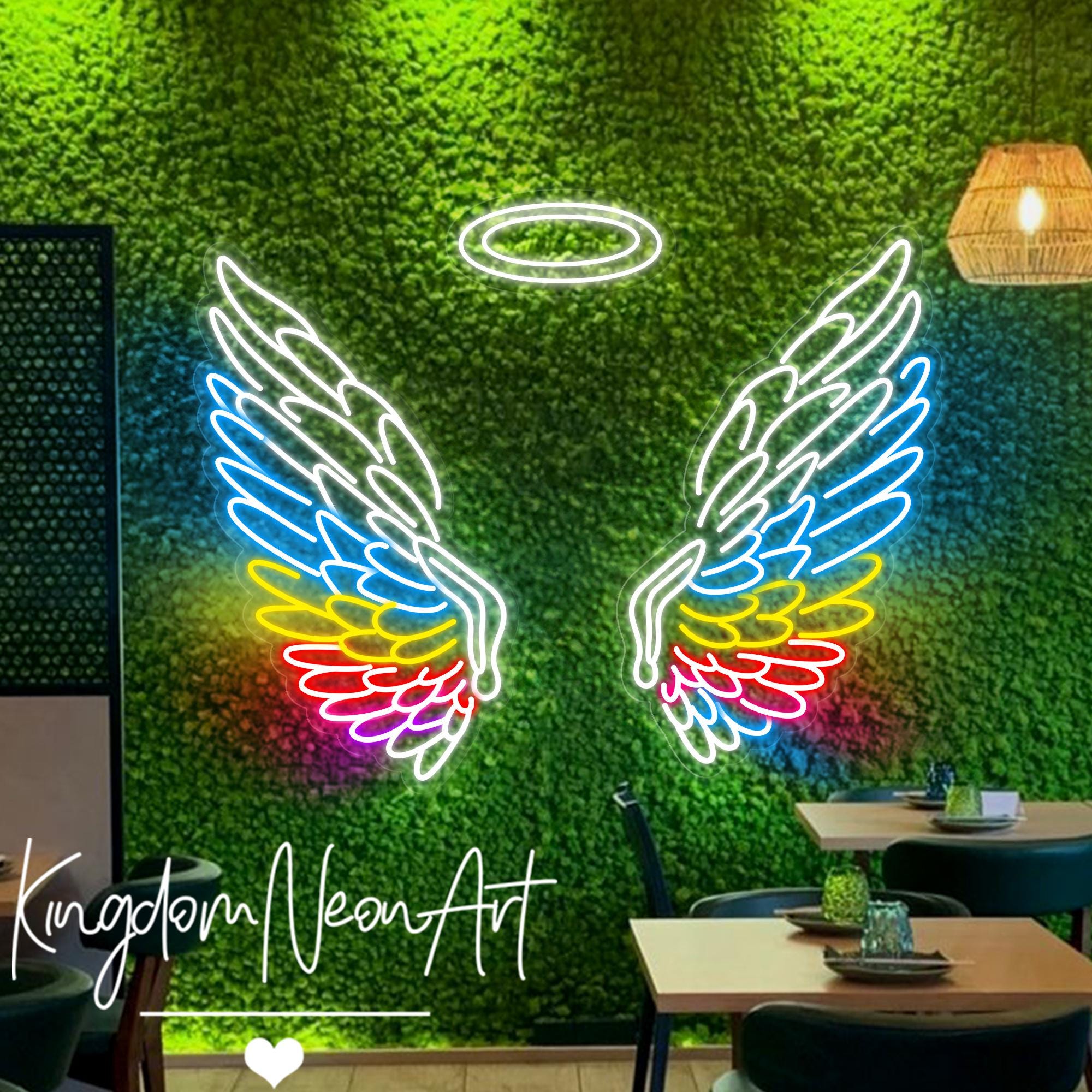 Angel Wings Neon Sign, Custom LED Bar Decor - Etsy