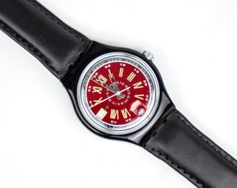 Orologio Swatch automatico vintage con datario raro – Modello raro – Nuova cassa di ricambio – Prodotto in Svizzera