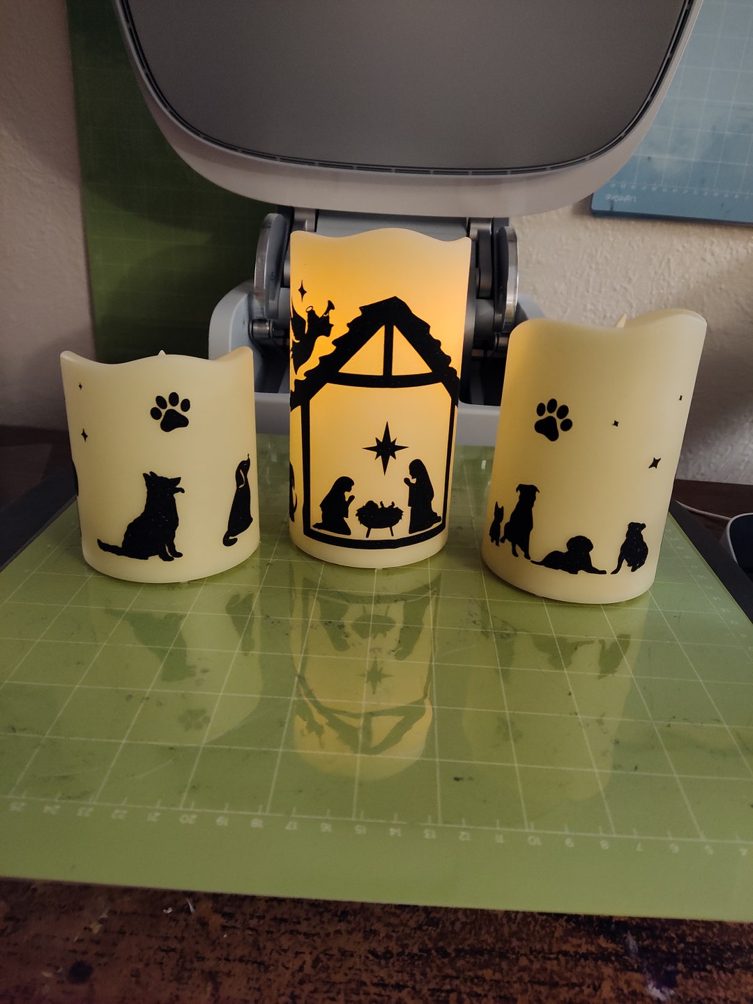 Canine Nativity Scene LED Candles Etsy