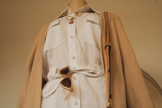 Richard Malcom White Linen Dress