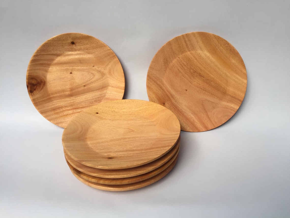 Plato de madera platos de madera Etsy