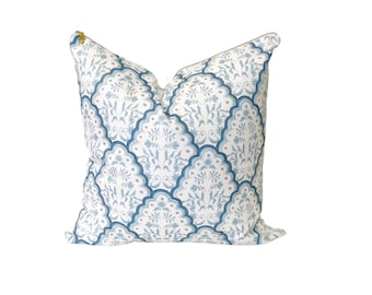 Cover Only | Scalloped Edges Paisley| Designed by Danika Herrick | Grandmillennial Accent Pillow