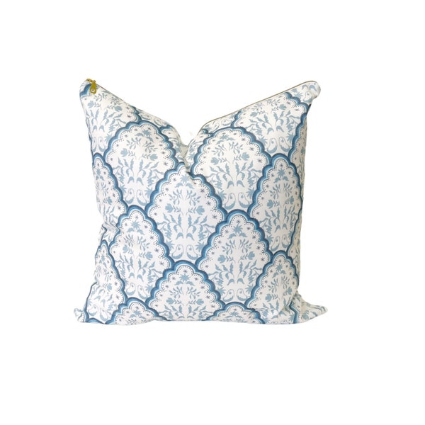 Cover Only | Scalloped Edges Paisley| Designed by Danika Herrick | Grandmillennial Accent Pillow